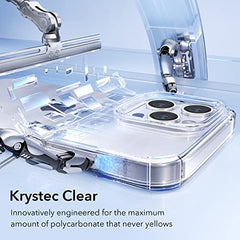 ESR Krystec Clear Case with HaloLock Compatible with iPhone 14 Pro Max, Compatible with MagSafe, Ultra-Yellowing Resistant, Shockproof Military-Grade Protection, Polycarbonate Buttons, Transparent