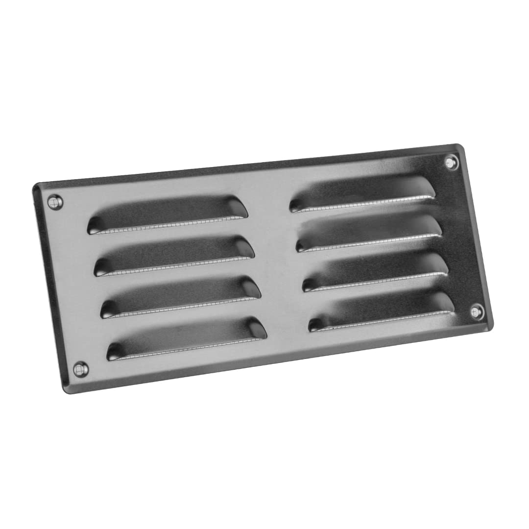 260x105mm / 10x4 inches inch Aluminium Metal Air Vent Grille Cover with Insect Mesh - Ventilation Cover