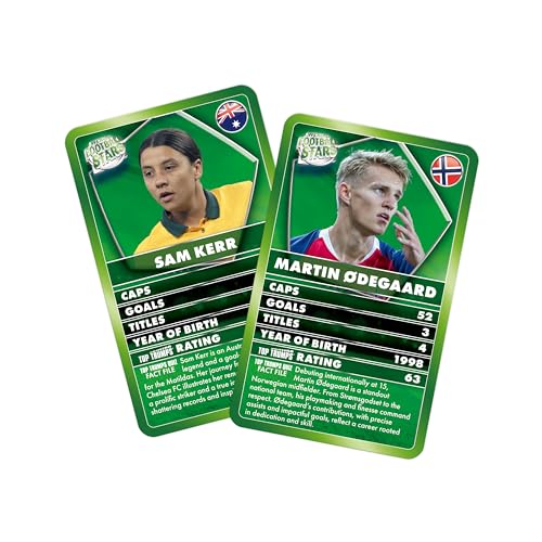 Top Trumps World Football Stars Specials Card Game Green, Play with Lionel Messi, Neymar, Cristiano Ronaldo and Harry Kane, Educational Gift and Toys for ages 6 plus