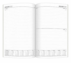 2025 Diary A4   A5   A6 Diary week to view page a day   desk diary   hard backed for home and office use (Red, A4 day a page)