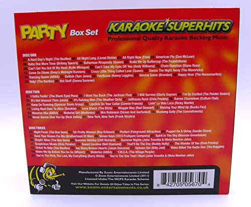 Zoom Karaoke CDandG - Party Superhits - Triple CDandG Karaoke Pack