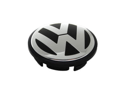 Genuine VW Alloy Wheel Centre Cap Satin Black High Chrome 65mm - 3B7601171 XRW