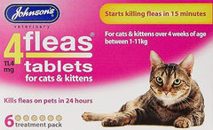 Johnsons 4Fleas Tablets for Cats and Kittens, 6 Treatment Pack, 14D083