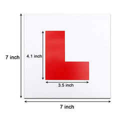 Onarway Fully Magnetic Car L-Plates Red L Plate 2 Pack for Car Magnetic Extra Thick Strong Learner Plates, No Melting No Blow off Easy to Move without Scratching Painting off