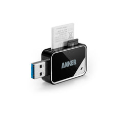 Anker 2-in-1 USB 3.0 SD Card Reader for SDXC, SDHC, SD, MMC, RS-MMC, Micro SDXC, Micro SD, Micro SDHC Card and UHS-I Cards