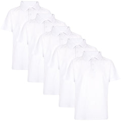 A2Z 4 Kids Girls Boys Polo T Shirts Plain Summer Tank Top & Tees Fashion - PL Polo T Shirt White 5 Pack 9-10