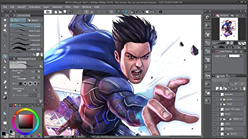 CLIP STUDIO PAINT EX - Version 1 - Perpetual License - for Microsoft Windows and MacOS