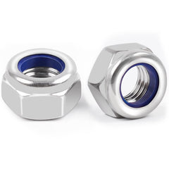 DIN985 M10 Nuts Nylock Nuts, Leryati 10 Piece Lock Nuts M10 Stainless Steel Hex Nuts A2 V2A Self Locking Nuts, Nylon Insert Lock Nut Kits Thread Lock Nuts Nyloc Hexagon Nut nutstones