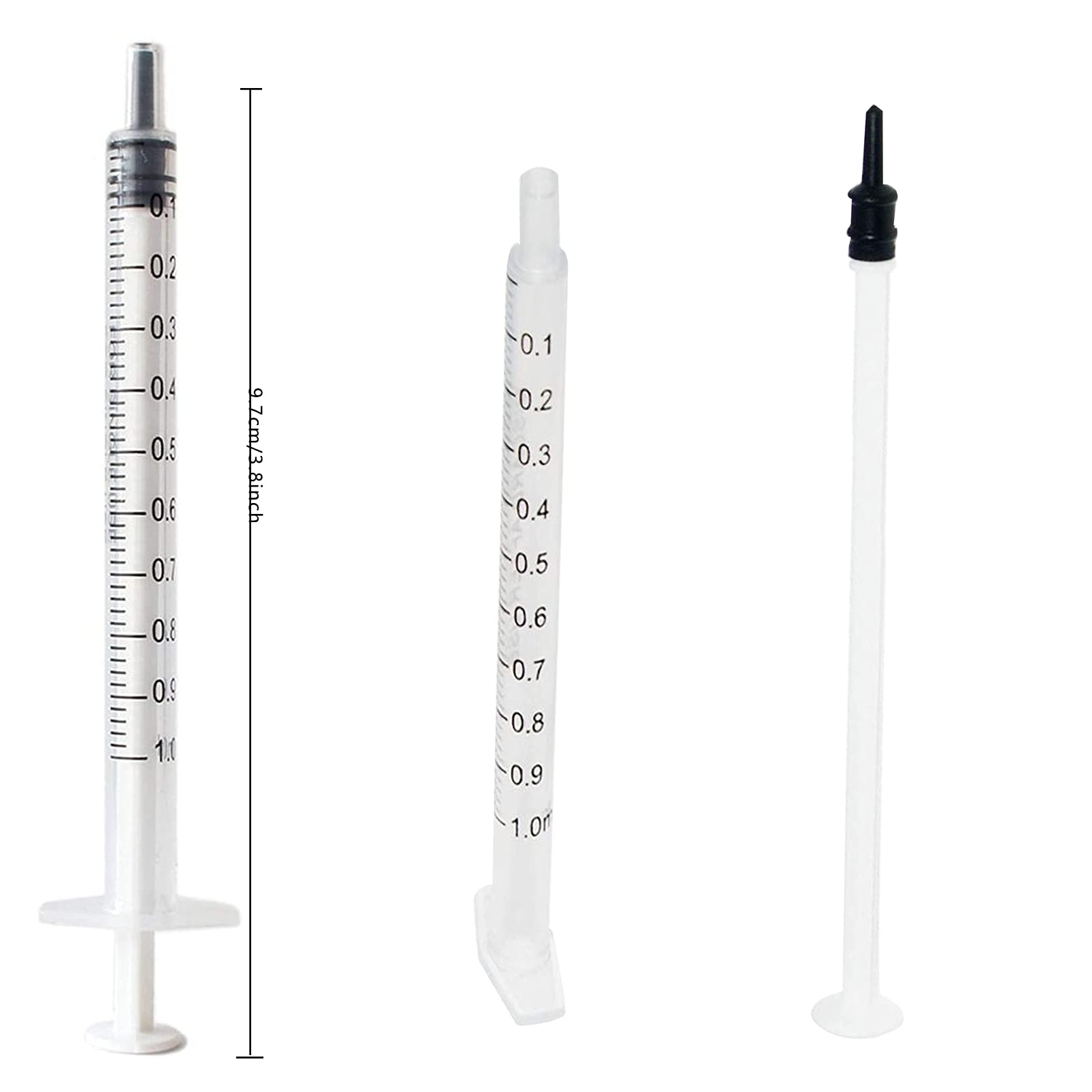 10Pcs 1Ml Plastic Syringes Measuring Syringe No Needle Syringe Reusable 1Ml Syringes Sterile Colostrum For Scientific Lab Baby Medicine Dispensing Liquid Measuring Watering Pet Feeding Glue Applicator