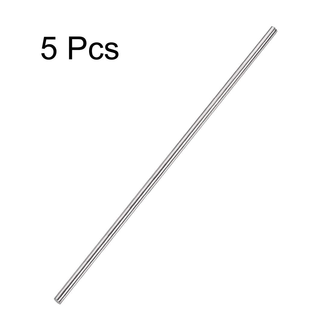 TA-VIGOR 5Pcs 4mm x 300mm Stainless Steel Round Rods, Metal Solid Round Shaft Rods Lathe Bar Stock for DIY Crafts Car Helicopter Airplane Model