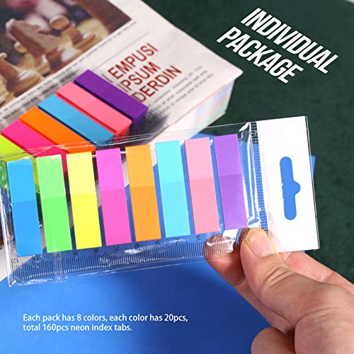 8 Colors Sticky Index Tabs Flags, 960pcs FANDAMEI Writable Flag Page Markers Index Stickers Bright Colors Small Sticky Notes Flags for School Office, Mini File Tabs Flags as Reading Notes Book Markers