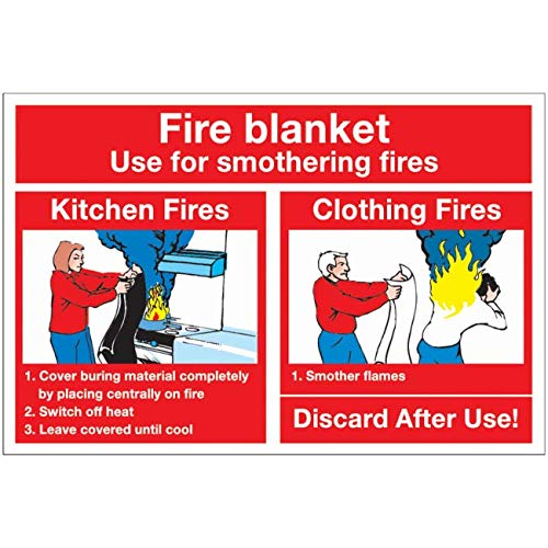 ASPIRE UK® 1m x 1m Soft Case Fire Blanket, Large, Quick Unfolding, with Loops