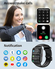 RUIMEN Smart Watch Answer Dial Call,Smart Watches for Women Men HD Touch Screen Fitness watch with SpO2-Monitor Heart Rate Sleep Monitor Pedometer Watch Multi Sports Mode for Android iOS