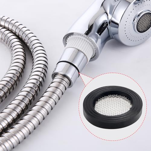 YIXISI 65 PCS Screen Hose Washers Kit, Filter Mesh Washer, Mesh Rubber Washers, Seal O Ring with Mesh Hose Gasket, for 3/4 Inch Water Faucet Shower Garden Hose Connector