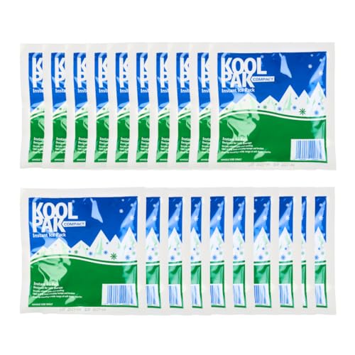 Koolpak Compact Instant Cold Ice Pack, 15 x 15 cm (Pack of 20)