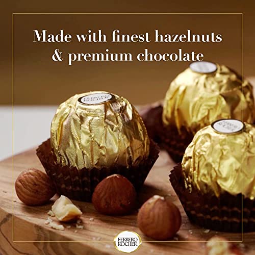 Ferrero Rocher Pralines, Chocolate Gift, Easter Chocolate, Birthday Gifts, Large Chocolate Box Covered in Milk Chocolate and Nuts, Box of 42 (525g)