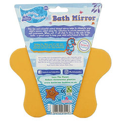 Bathtime Buddies Bath Mirrors, Baby Bath Toys, Fun & Educational, 6and Months, Steggy and Spike the Dinosaurs, 2 PACK, Purple & Yellow, Small