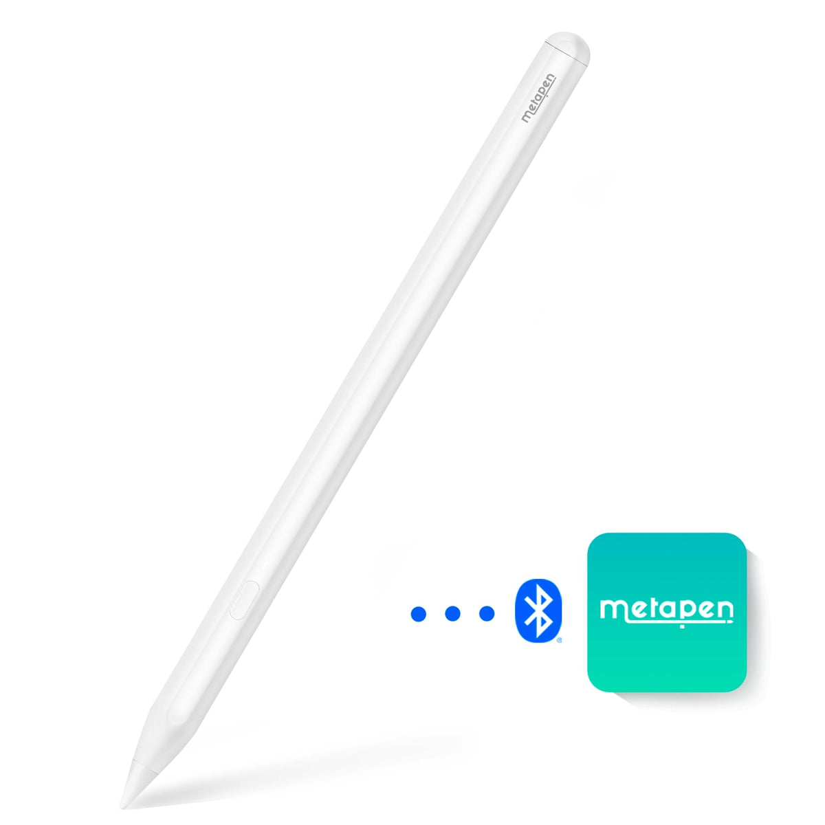 Metapen Pencil A11 for iPad 2018-2024, (Quick Button & Bluetooth), 0.1mm Pixel Precise, 2X Faster Charge iPad Pencil Stylus Pen Compatible Apple iPad 10/9/8/7/6 Gen, iPad Pro 11/12.9/13 Inch, iPad Air