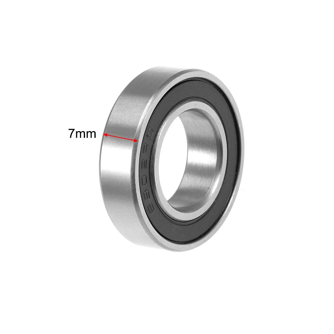 sourcing map 6902-2RS Deep Groove Ball Bearing 15x28x7mm Double Sealed ABEC-3 Bearings 2-Pack