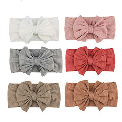 Yueshop Baby Headbands 6PCS Bow Knot Newborn Headband Super Soft Flexibility Nylon Hair Band with Six Colors Great for Baby Photography Props Accessories