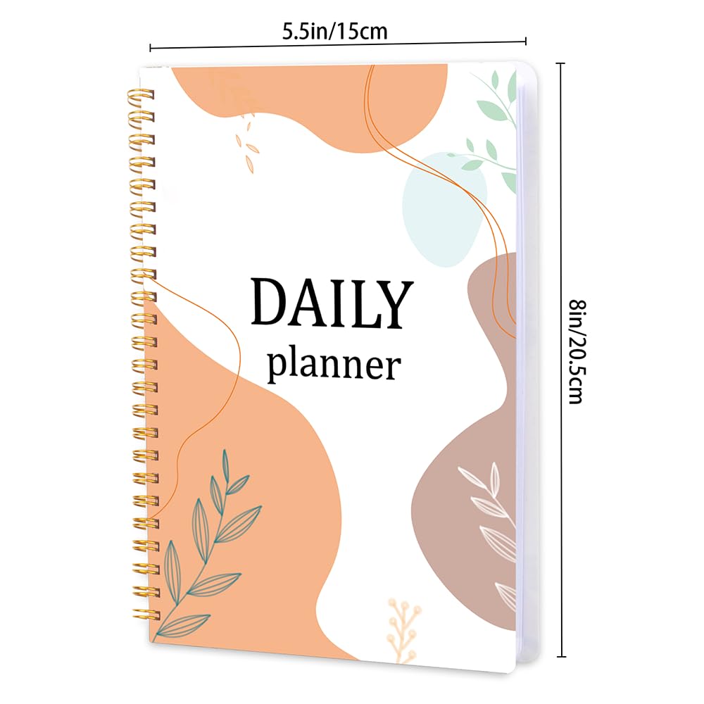 Daily Planner, Daily To Do List Notebook with Meal Organizor, Appointments for Home, Work, School,52 sheets, A5