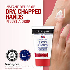 Neutrogena Norwegian Formula Hand Cream Concentrated Unscented, Immediate and Lasting Relief With Glycerin, (300 Applications), 75 ml (Pack of 1)