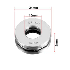 sourcing map 51100 Thrust Ball Bearings 10mm x 24mm x 9mm Chrome Steel ABEC3 Single Row Roller 2pcs