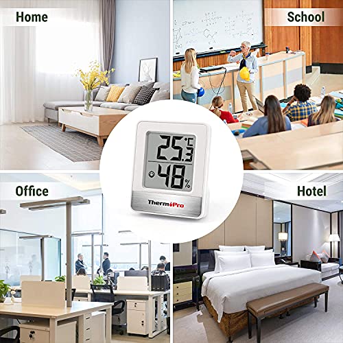 ThermoPro TP49-3 Digital Room Thermometer Indoor Hygrometer Mini Temperature Monitor Humidity Meter for Home Office Air Comfort Thermo Hygrometer