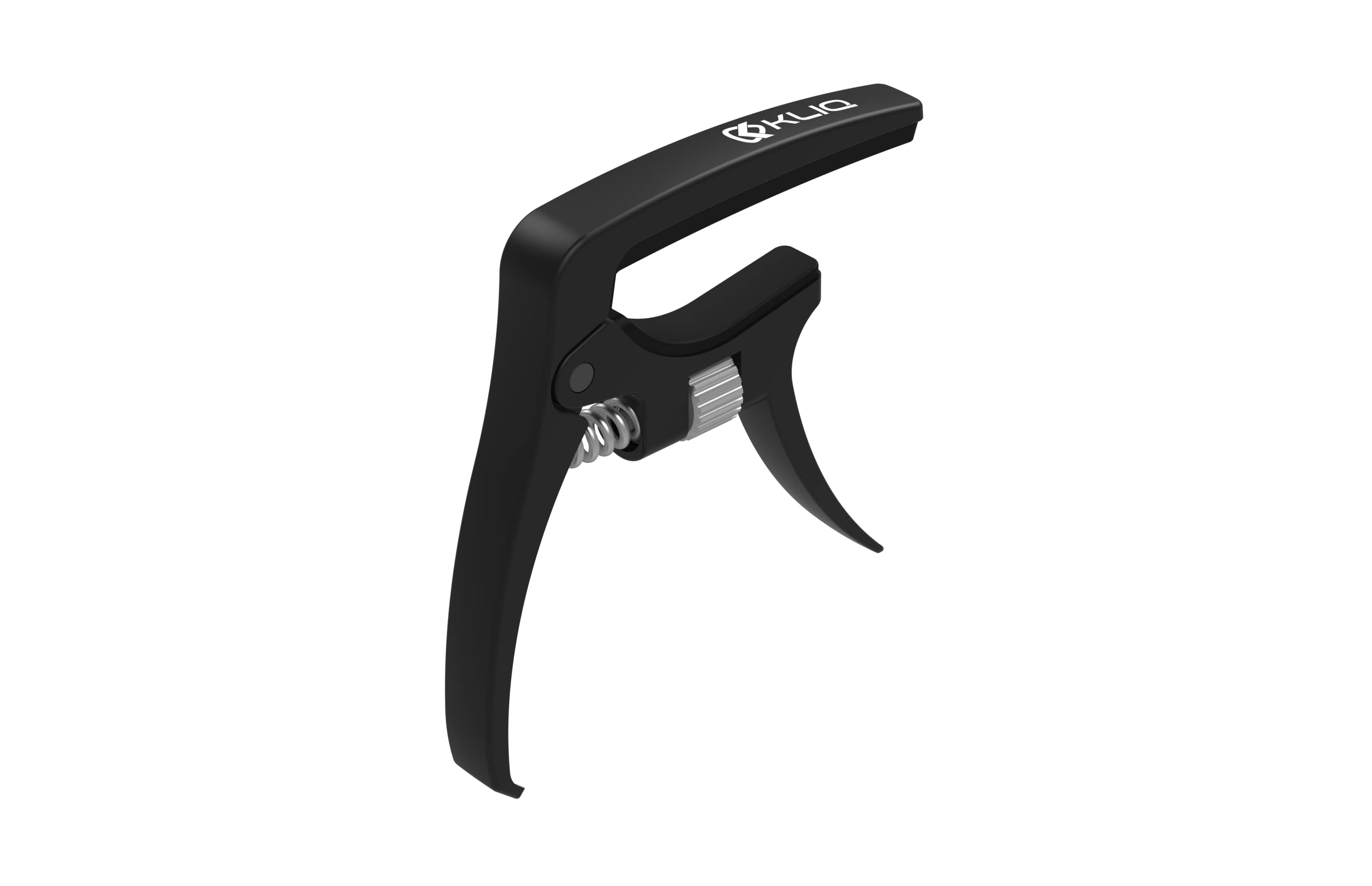 KLIQ K-PO Guitar Capo for 6 String Acoustic and Electric Guitars - Spring Loaded Trigger Style (Black Adjustable)