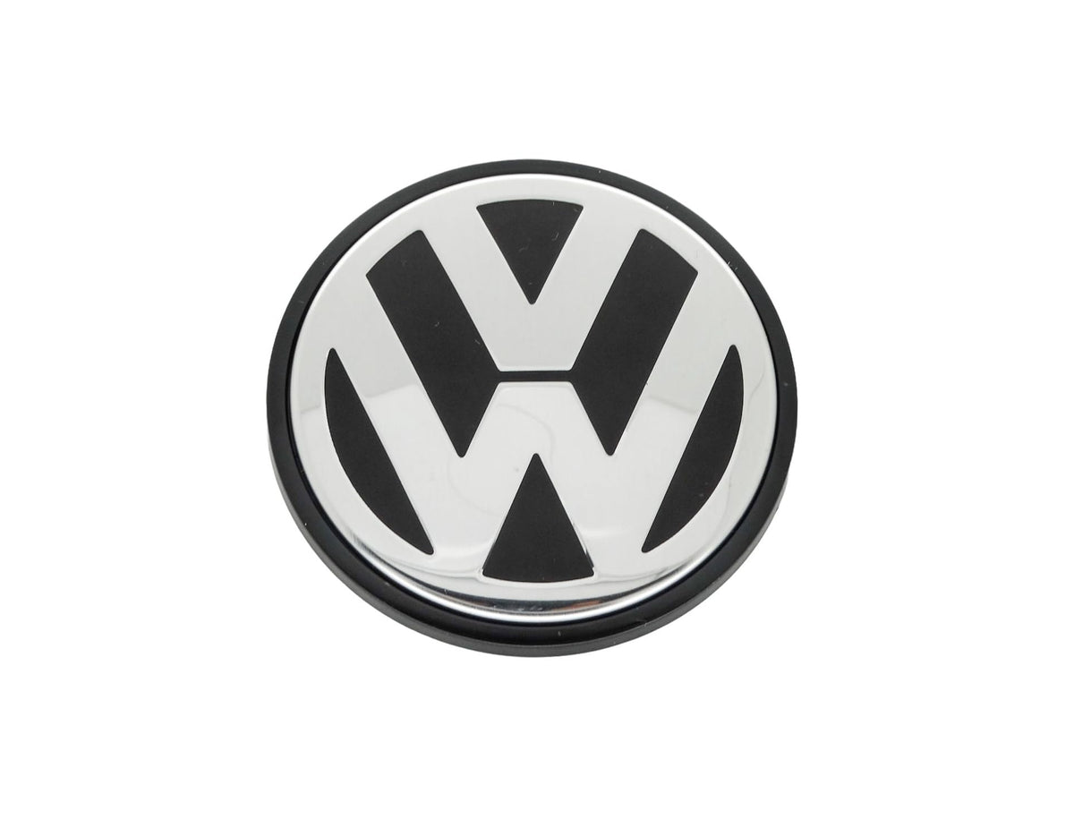 Genuine VW Alloy Wheel Centre Cap Satin Black High Chrome 65mm - 3B7601171 XRW