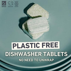 Homethings, 40 Eco-Friendly Dishwasher Tablets, Eco 3-in-1 Dishwasher Tabs, Highly Effective Cleaning, No Toxic Chemicals, Vegan & Cruelty-Free, No Animal Testing, Made in EU