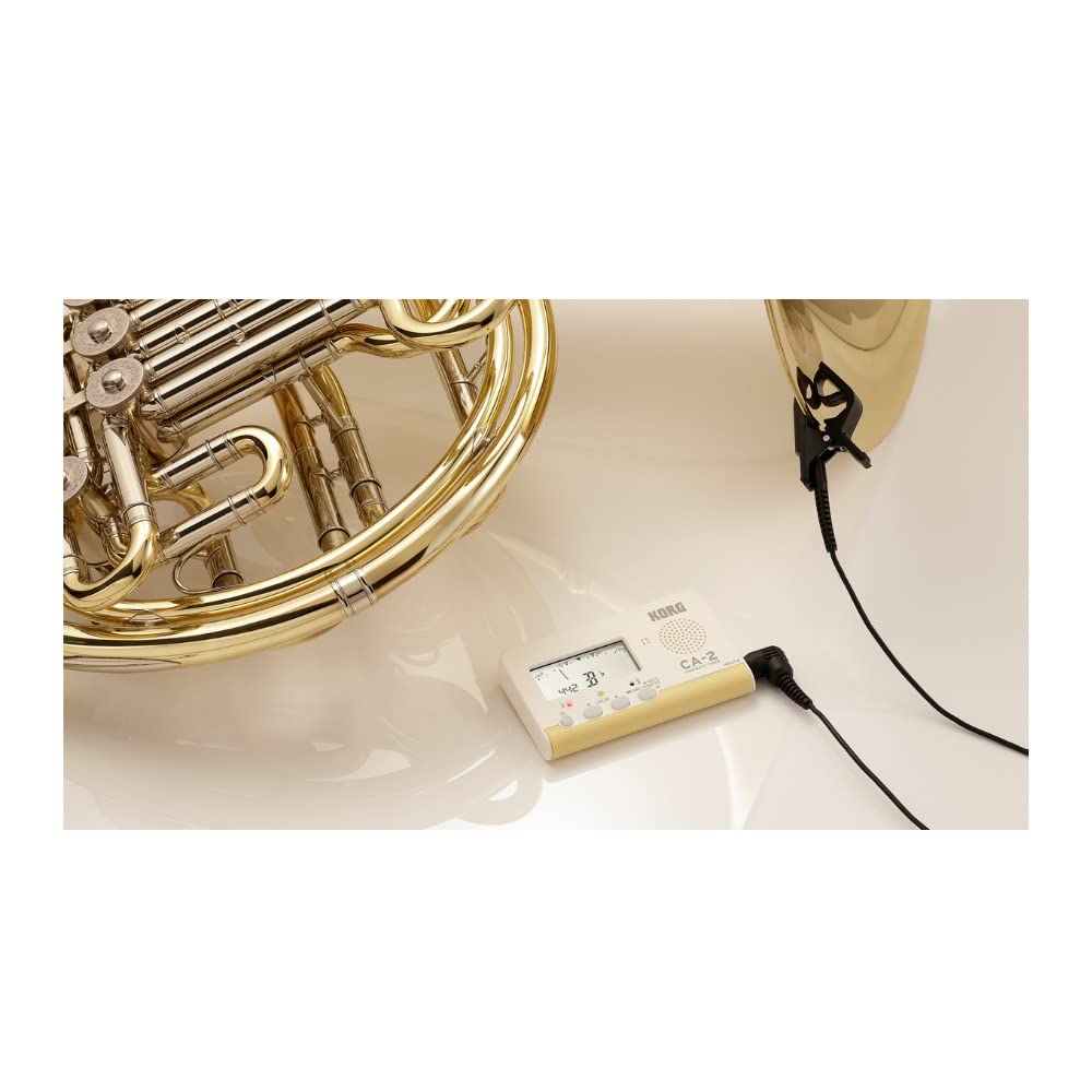 Korg - CA-2 Chromatic Digital Tuner for Stringed, Woodwind and Brass Instruments - White