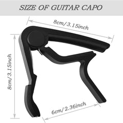 DAZISEN Guitar Capo with 5 Guitar Picks - Quick Release Capotastos Capo Clamp for Classical Guitar, Electric Guitar, Ukulele, Bass, Blue