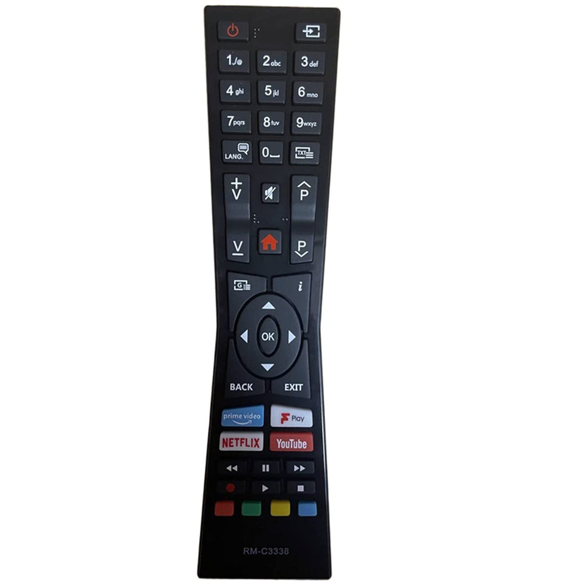 NEW Replacement JVC RM-C3338 RC43101P Remote Control for JVC Smart TVs with Fplay YouTube Netflix Buttons Universal Bush TV Remote - No Setup Required LT-24C680 LT-24C685 LT-32C695 LT-32C795