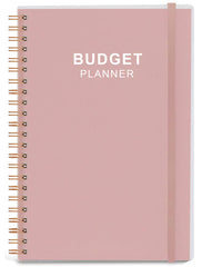 Budget Planner - Monthly Finance Organizer with Expense Tracker Notebook to Manage Your Money Effectively, Undated Finance Planner/Account Book, Start Anytime, 1 Year Use, A5, Rose