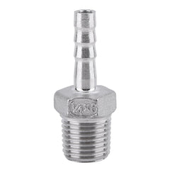 1 x SS304 Stainless Steel Barbed Hose Connector with Thread Adaptor DFE Tail Pipe 1/8~3/4