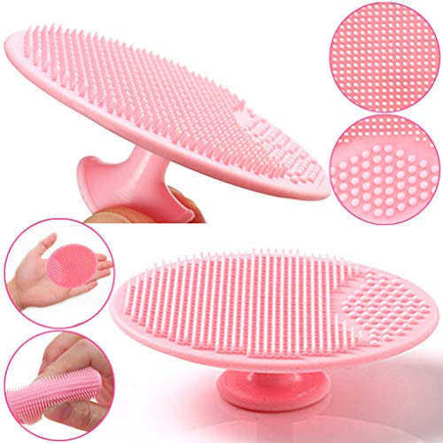 Baby Bath Brush, Baby Cradle Cap Brush, Silicone Massage Brush, Silicone Scrubbers Exfoliator Brush   The Skin Scrubbers Baby Essential for Dry Skin, Cradle Cap and Eczema 4 Pack (Small - 4 pcs)