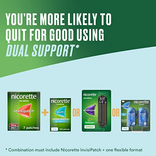 Nicorette Step 1 Invisi Patch Nicotine 7 Patches, 25 mg