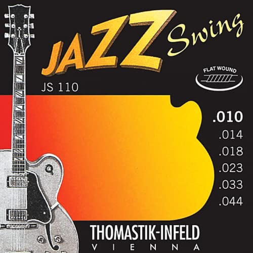 Thomastik Saiten für E-Gitarre Jazz Swing Series Nickel Flat Wound Satz JS110 Extra Light .010-.044w