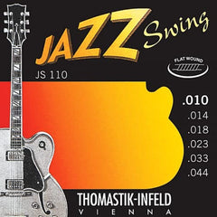 Thomastik Saiten für E-Gitarre Jazz Swing Series Nickel Flat Wound Satz JS110 Extra Light .010-.044w