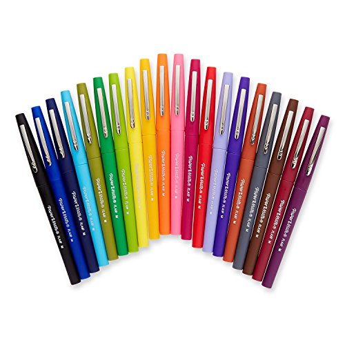 Paper Mate Flair Felt Tip Pens   Medium Point (0.7mm)   Assorted Candy POP Colours   24 Count