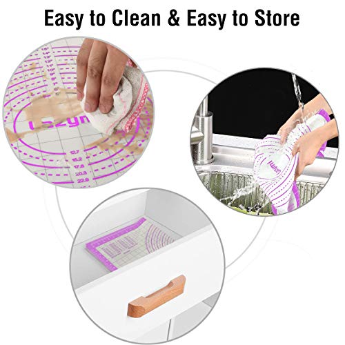 Extra Large Silicone Baking Mats Sheet, Non Stick Pastry Rolling Mat with Measurement 71×51cm, Non-Slip Silicon Dough kneading Mat, Counter Table Mat, Placemat, Fondant Icing/Cake/Pizza Mats (Purple)