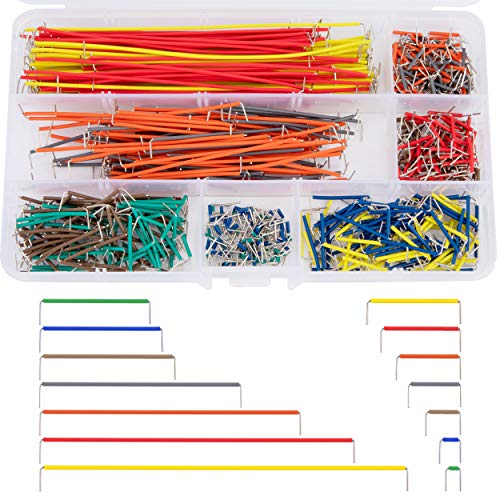 560pcs Breadboard Jumper Wires Kit Jumper Cable Wires Solderless Flexible 14 Assorted Length DIY Accessories with Storage Box
