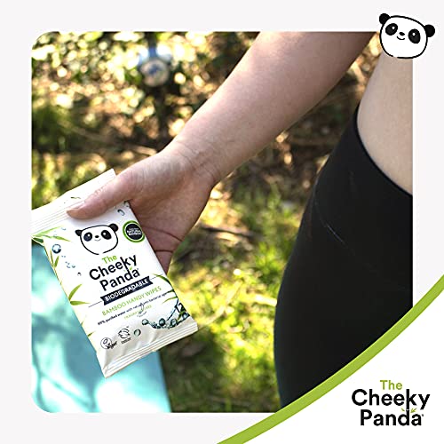 The Cheeky Panda Bamboo Hand Wipes   12 Travel Wipes   100% Plastic Free and Biodegradable Wet Wipes