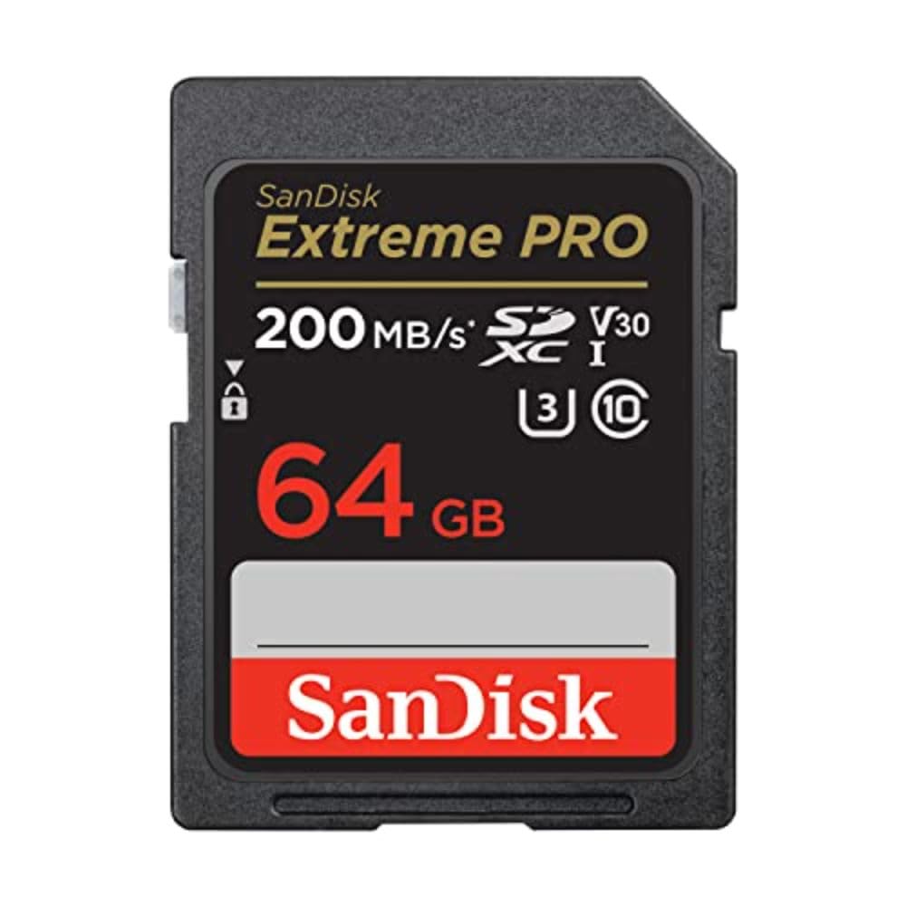 SanDisk 64GB Extreme PRO SDXC card and RescuePRO Deluxe, up to 200MB/s, UHS-I, Class 10, U3, V30