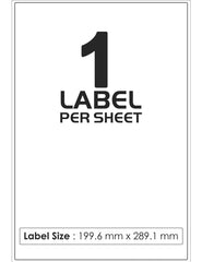 1 Labels Per A4 Sheet, 50 Sheets 50 Sticky Label, Printable Sticker Paper, iSOUL Matte Self Adhesive Address Mailing, Shipping, Postage, Laser & Inkjet Printer Compatible [Quickdry]