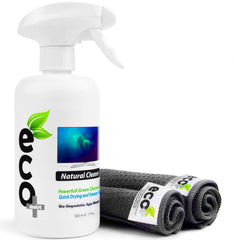 Ecomoist Screen Cleaner 500ml with two Microfibre Towels 40x40cm and 20x20cm Ecofriendly Cleaning Best for LCD LED HDTV Computer Monitors TV iPad iPhone Tablet Smartphone Laptops (500ml)