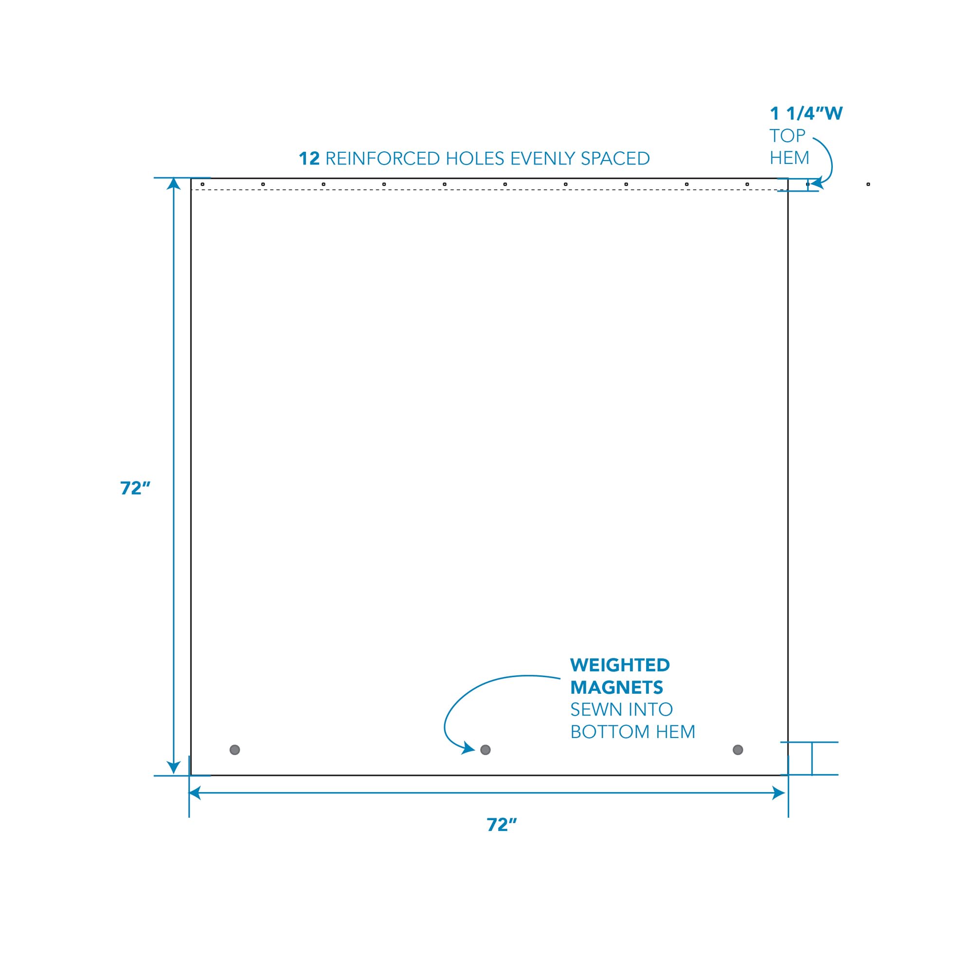 iDesign 3.0 Clear Shower Curtain, Transparent Bathroom Liner, Made of Mould Proof PEVA, 183 cm X 183 cm, 183.00 x 183.00 cms