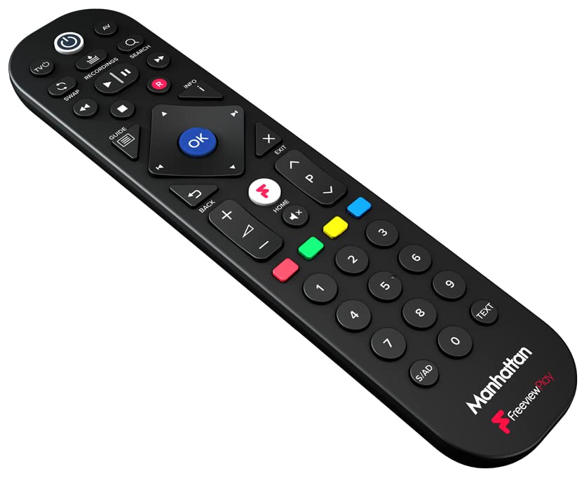 Freeview T3-R Remote Control Compatible with Manhattan Play 4K Smart Recorder