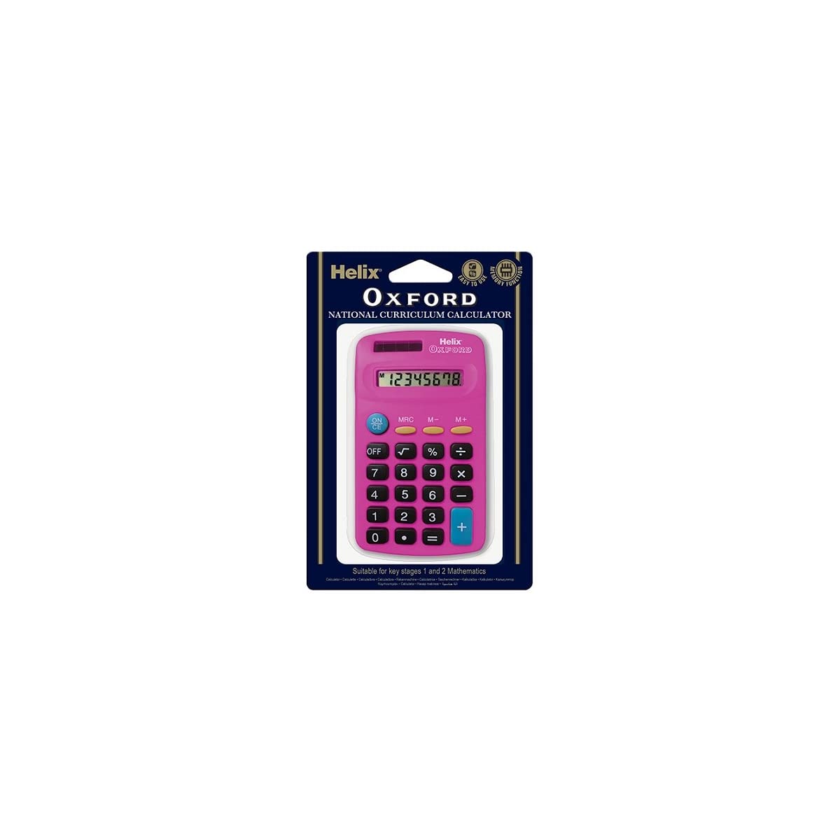 Helix Oxford Basic Calculator - Pink